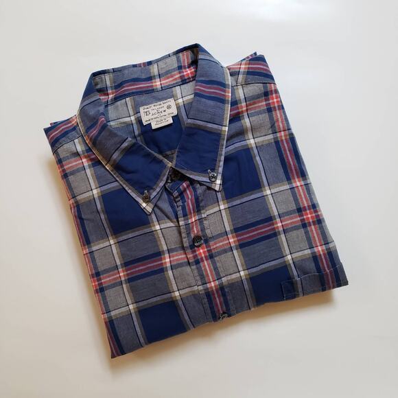 J. Crew Buttondown Shirt Blue Plaid Men's XL - Picture 1 of 5